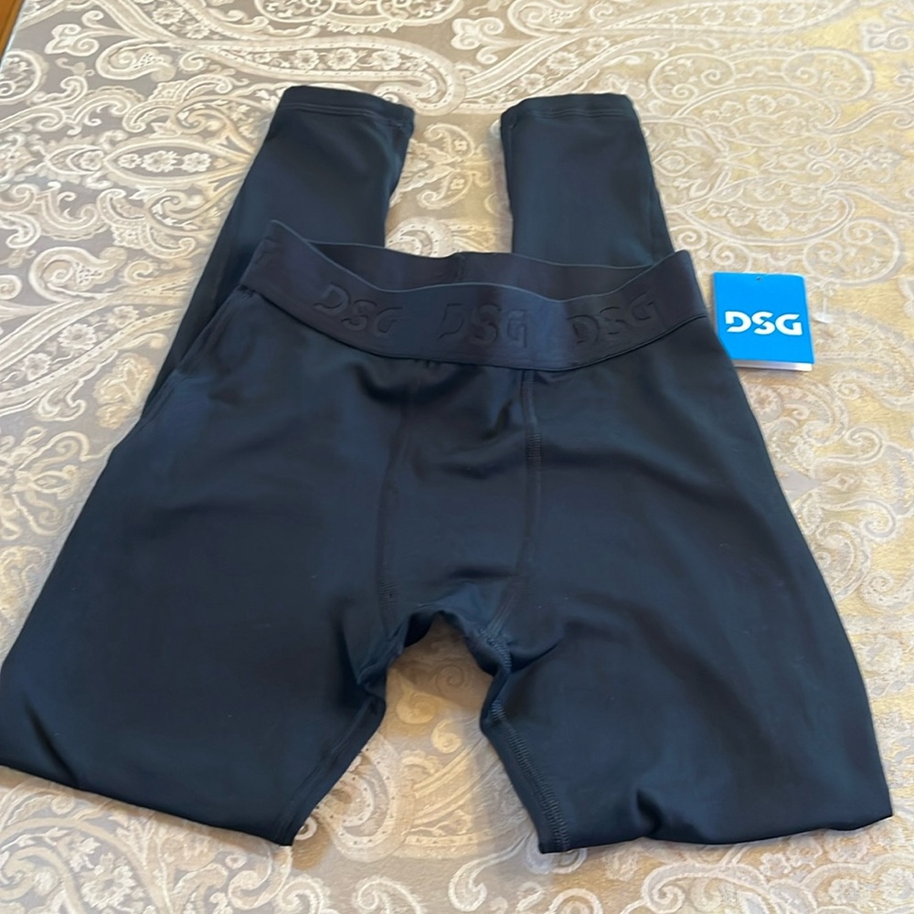 Boys black DSG athletic compression tights size Lg 14/16